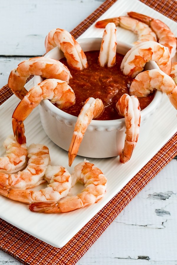 Shrimp cocktail recipe with low-sugar cocktail sauce