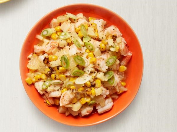 Shrimp-corn ceviche