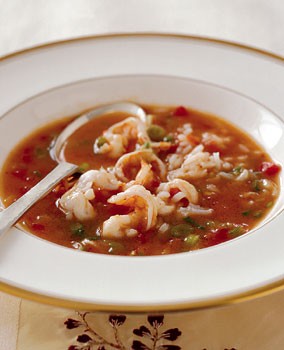 Shrimp courtbouillon with rice