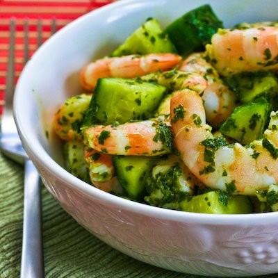 Shrimp cucumber salad