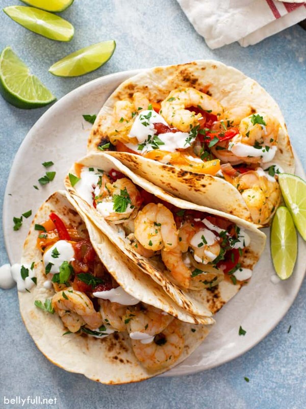 Shrimp fajitas