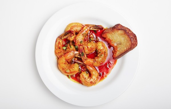 Shrimp in achiote oil