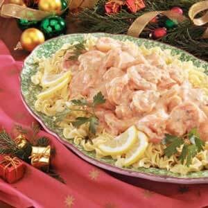 Shrimp in cream sauce