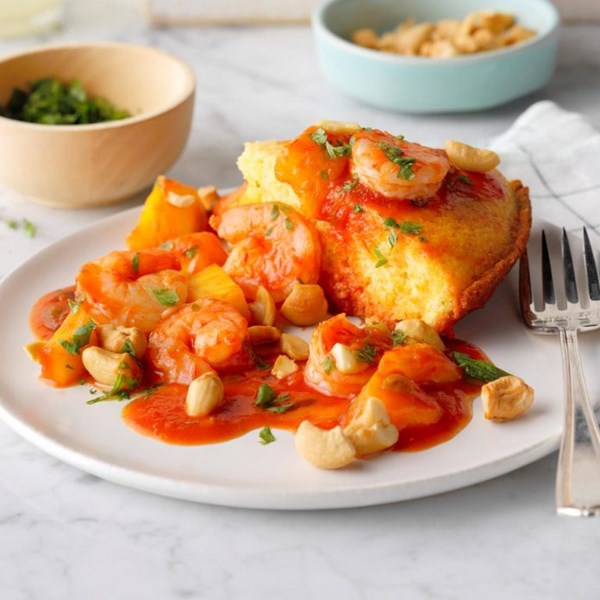 Shrimp in mango chili sauce 