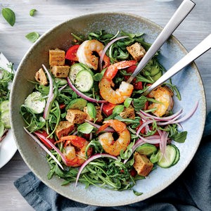 Shrimp panzanella