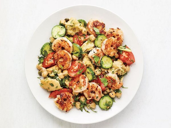 Shrimp panzanella
