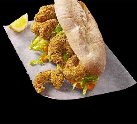Shrimp po'boy