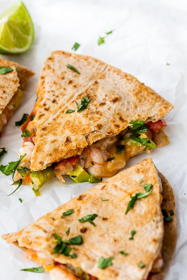 Shrimp quesadilla