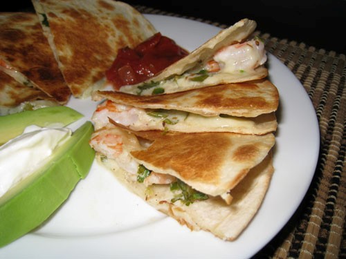 Shrimp quesadillas