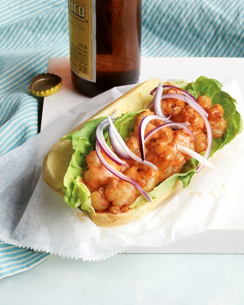 Shrimp rolls with smoked paprika remoulade
