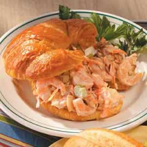Shrimp salad croissants 
