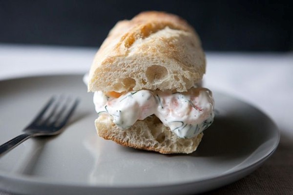 Shrimp salad sandwich