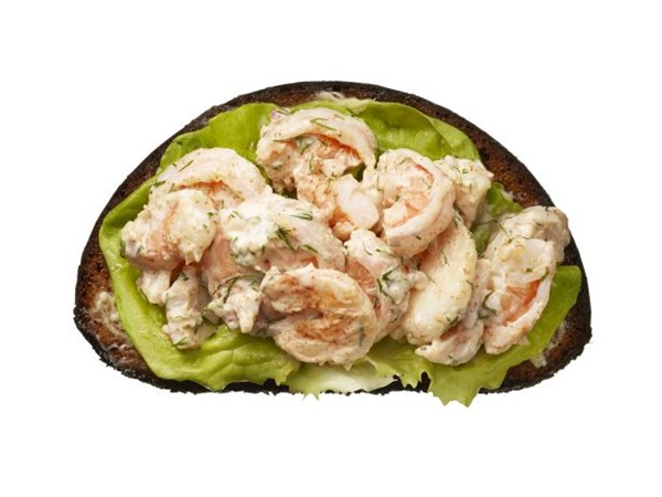 Shrimp salad toast