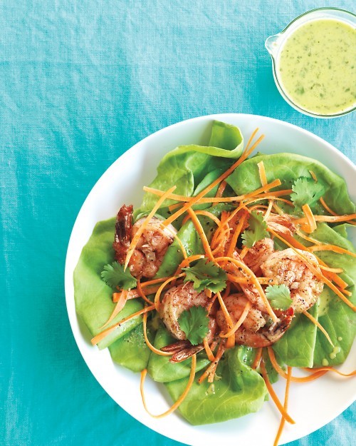 Shrimp salad with cilantro-lime vinaigrette