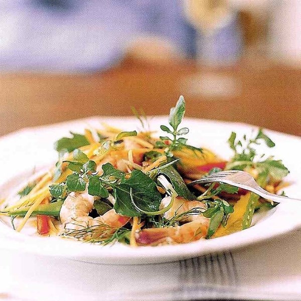 Shrimp salad with lemon-dill vinaigrette