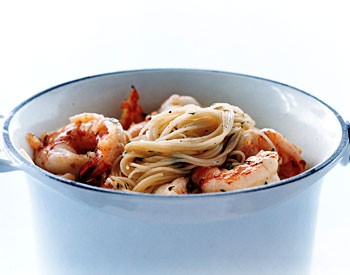 Shrimp scampi pasta