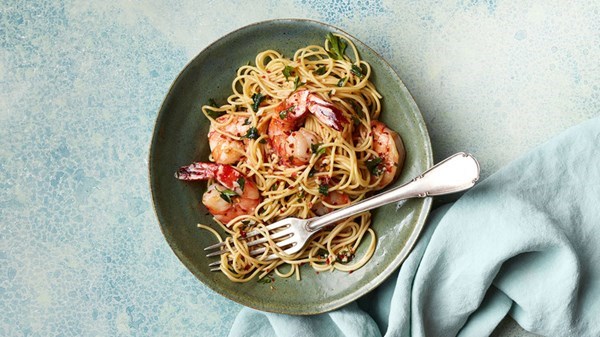 Shrimp scampi pasta