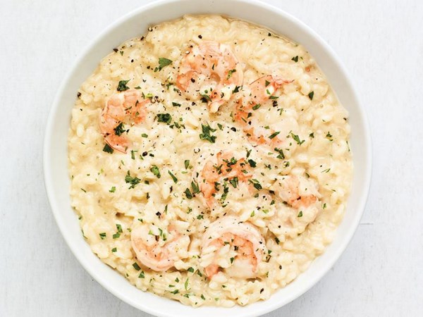 Shrimp scampi risotto