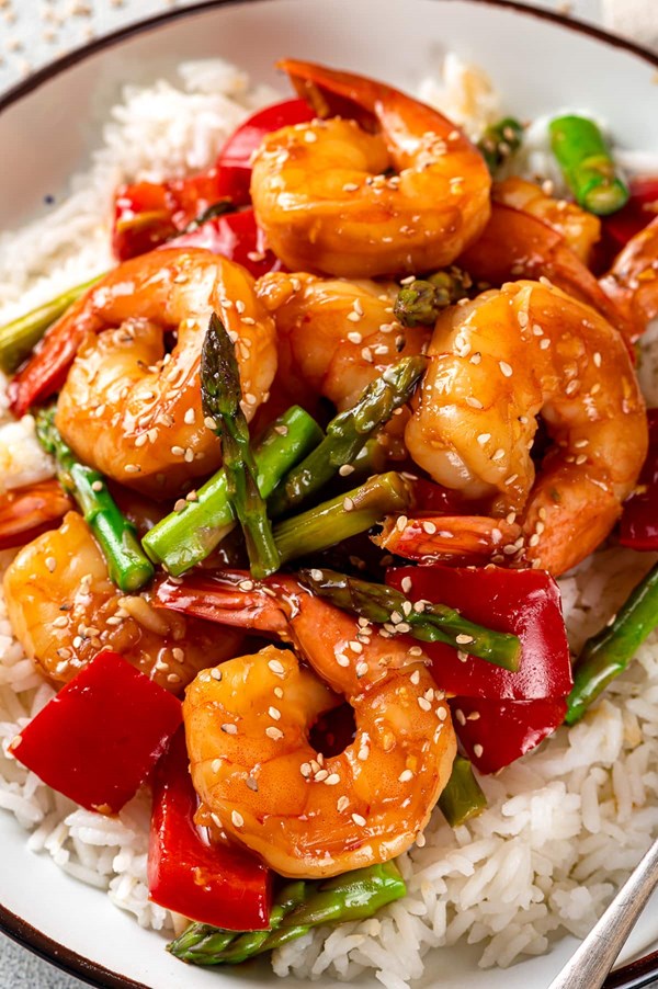 Shrimp stir-fry