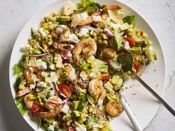 Shrimp taco salad