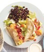 Shrimp tacos with black beans