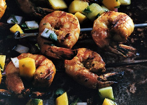Shrimp tikka with fresh mango chutney