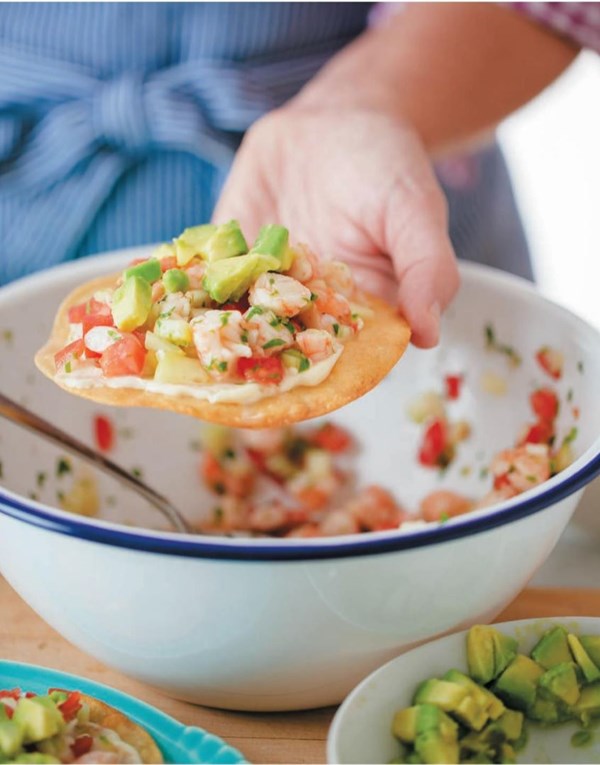 Shrimp tostadas