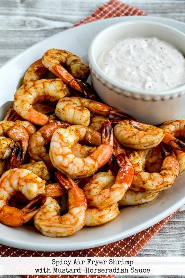 Shrimp with mustard-horseradish sauce 