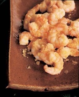 Shrimp with salted egg yolks