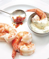 Shrimp with tarragon mayonnaise