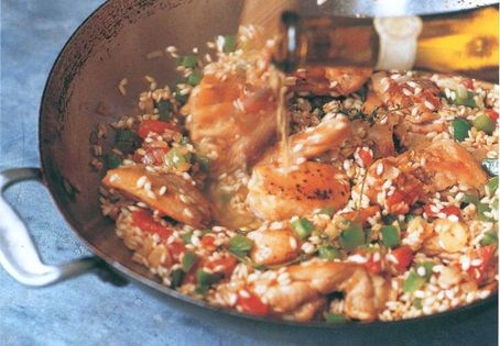 Shrimp with vinegar cream