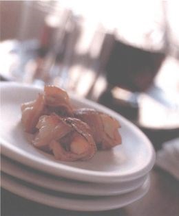 Shrimp wrapped in pancetta (Code di scampi del tirreno)
