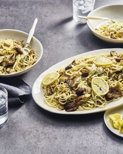 Shroom and white bean scampi