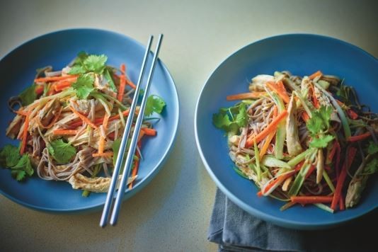 Sichuan bang bang chicken with spicy peanut sauce