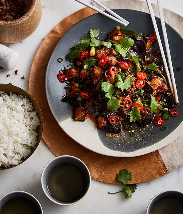 Sichuan chilli eggplant with wood-ear fungus