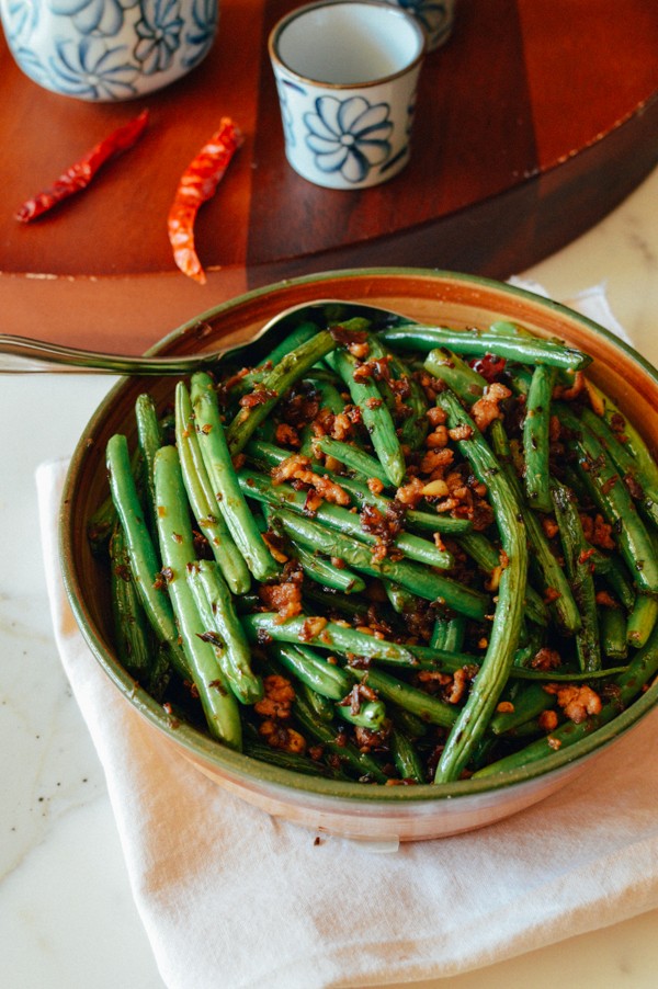 Sichuan dry fried green beans