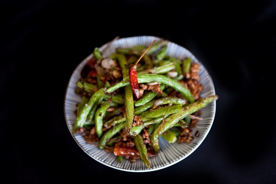 Sichuan dry-fried green beans