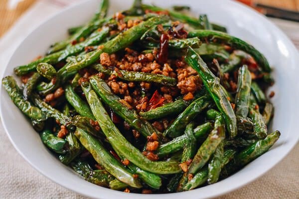 Sichuan dry fried string beans (Gan bian si ji dou)