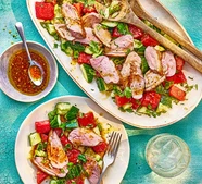 Sichuan duck & watermelon salad (Zena Kamgaing)