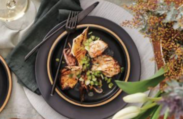 Sichuan 'leather' squid with lemon pepper salsa [Merrick and Georgie Watts]