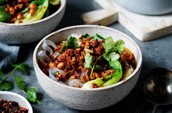 Sichuan pork and glass noodle soup