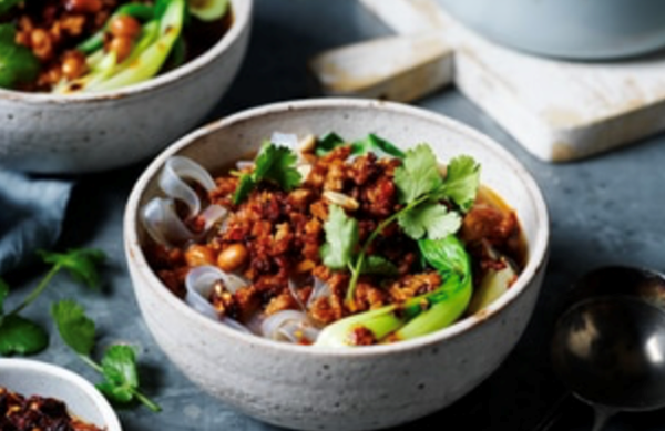 Sichuan pork and glass noodle soup