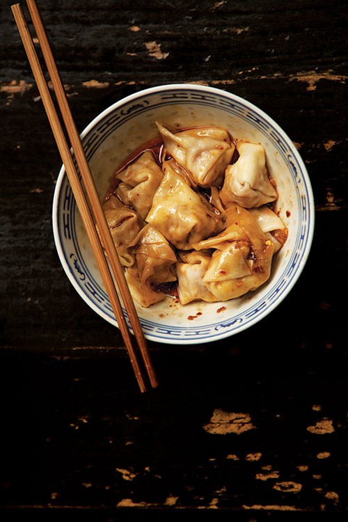 Sichuan pork wontons (Chao shou)