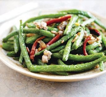 Sichuan string beans (Gan pien si ji dou)