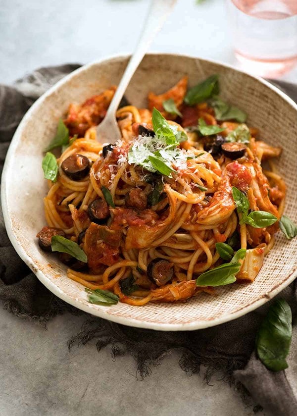 Sicilian chicken spaghetti