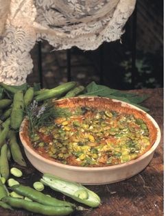 Sicilian fava bean, garlic & dill crostata