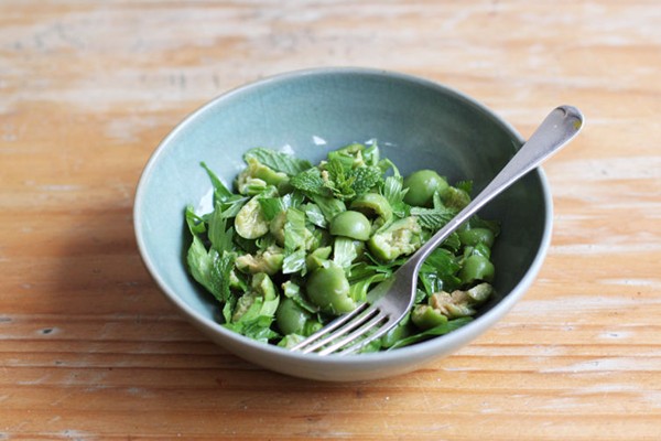 Sicilian green olive salad