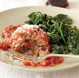Sicilian meatballs with fresh basil marinara