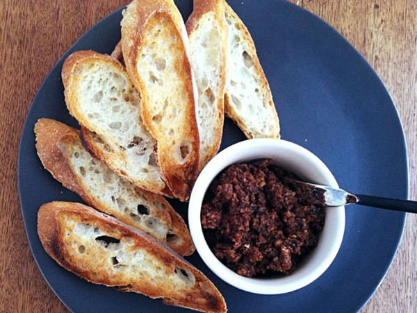 Sicilian olive and smoked almond tapenade from 'Di Bruno Bros. House of Cheese' (Cook the Book)