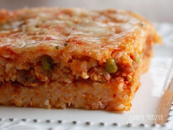 Sicilian rice ball casserole